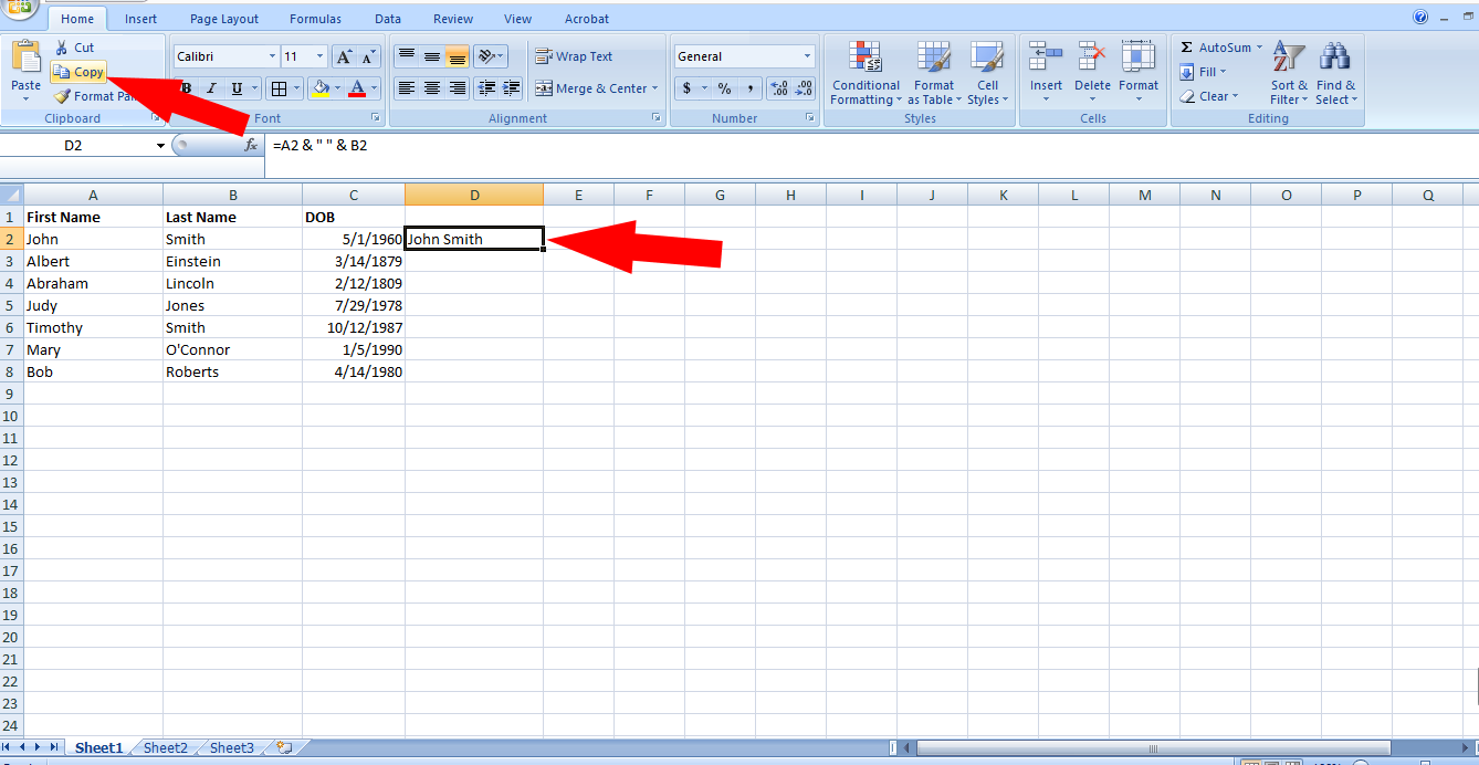 How To Combine Cells In Microsoft Excel - German Pearls