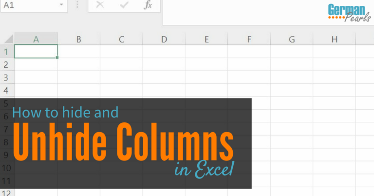 How To Hide And Unhide Columns In Excel German Pearls 3216