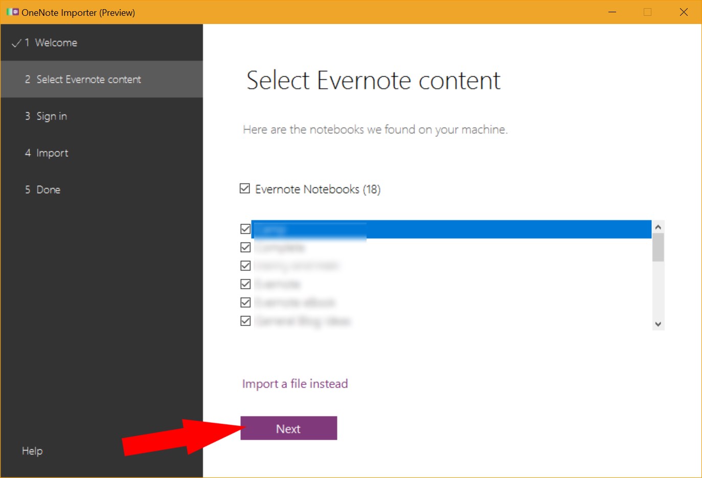 sync evernote to onenote