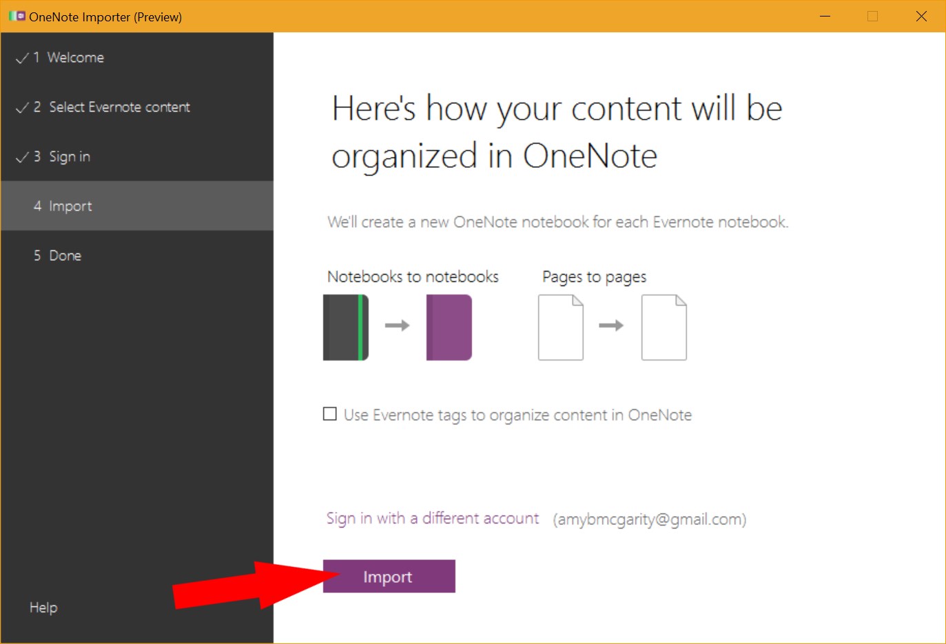 import onenote to evernote