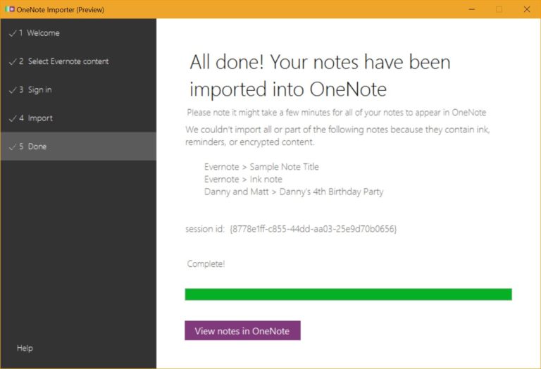 convert evernote onenote